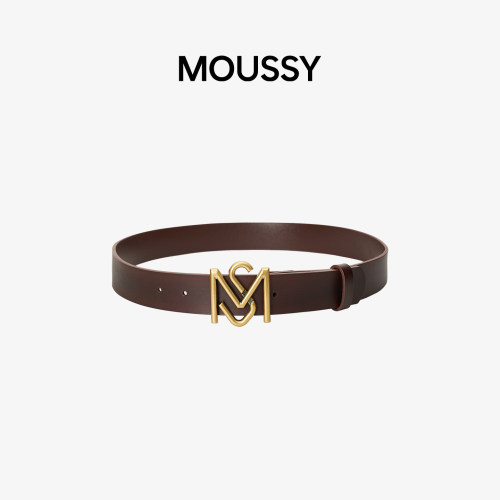 Moussy擦色皮可调腰封百搭