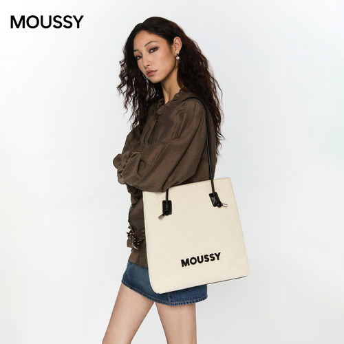 Moussy帆布托特包通勤百搭女款