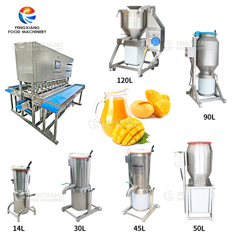 源头工厂 大产量芒果全自动削皮去核机 芒果强力打浆机果蔬榨汁机
