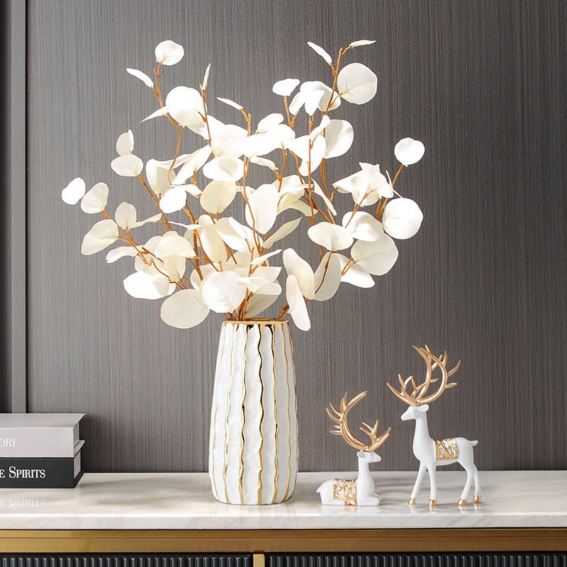 轻奢陶瓷花瓶摆件高级感创意客厅插花艺现代O玄关电视柜餐桌装饰