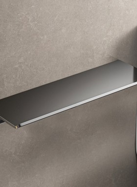 枪灰色浴室c置物架卫生间壁挂式免打孔厕所洗手间不锈钢304收纳架