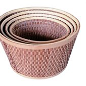 竹篮炭竹炭竹篮编织厂价筒篮子四件套工艺品篓炭桶竹制