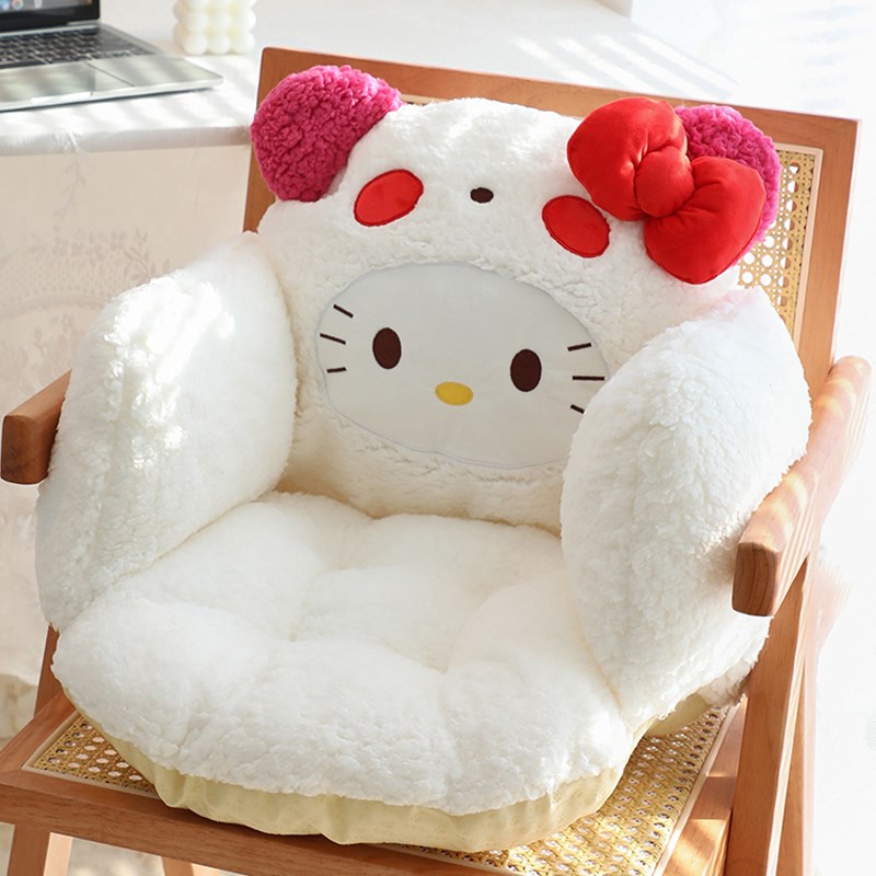 hollekitty库洛米坐垫椅子垫办E公室久坐护腰靠背靠垫一体学生屁