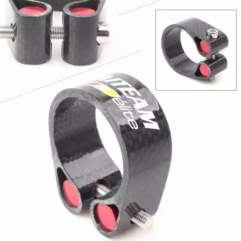 JIMAIETAM 3k全碳纤维坐管夹 自行车通用锁死座管柱杆夹31.Y6 27.
