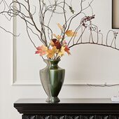 茶美学禅意空间插花感宋代艺器装 饰茶室陶瓷花瓶高级花艺茶台布置