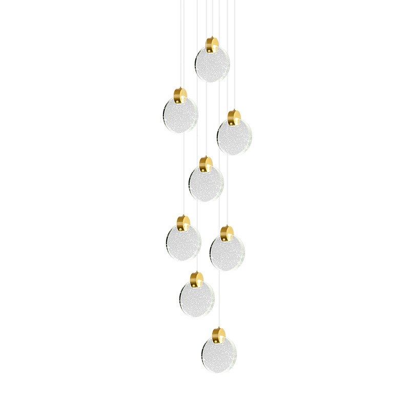 新款楼梯吊灯长吊灯水晶轻奢现代简约创意复式楼楼梯间.工业风吊,家装灯饰光源,客厅吊灯,淘宝优惠券,粉丝福利购,淘宝优惠卷