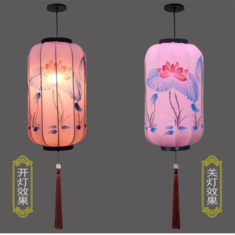 包邮新中式彩色图案m火锅店茶楼酒店古典灯具中国风仿古冬瓜红灯,家装灯饰光源,客厅吊灯,淘宝优惠券,粉丝福利购,淘宝优惠卷