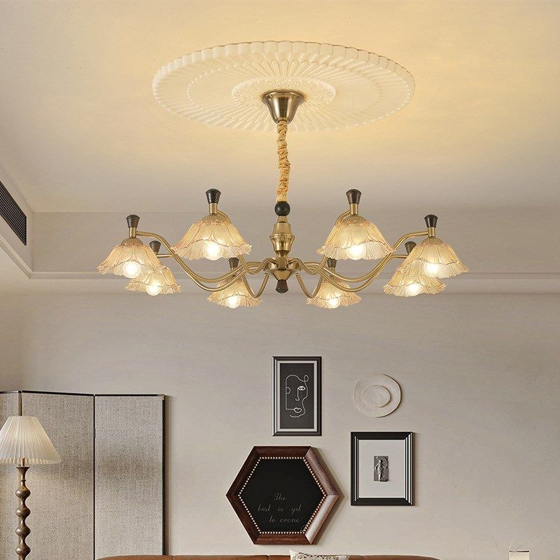 新款中古风创意客厅吊灯现代法式餐厅F灯卧室书房枝型灯具中山灯,家装灯饰光源,客厅吊灯,淘宝优惠券,粉丝福利购,淘宝优惠卷