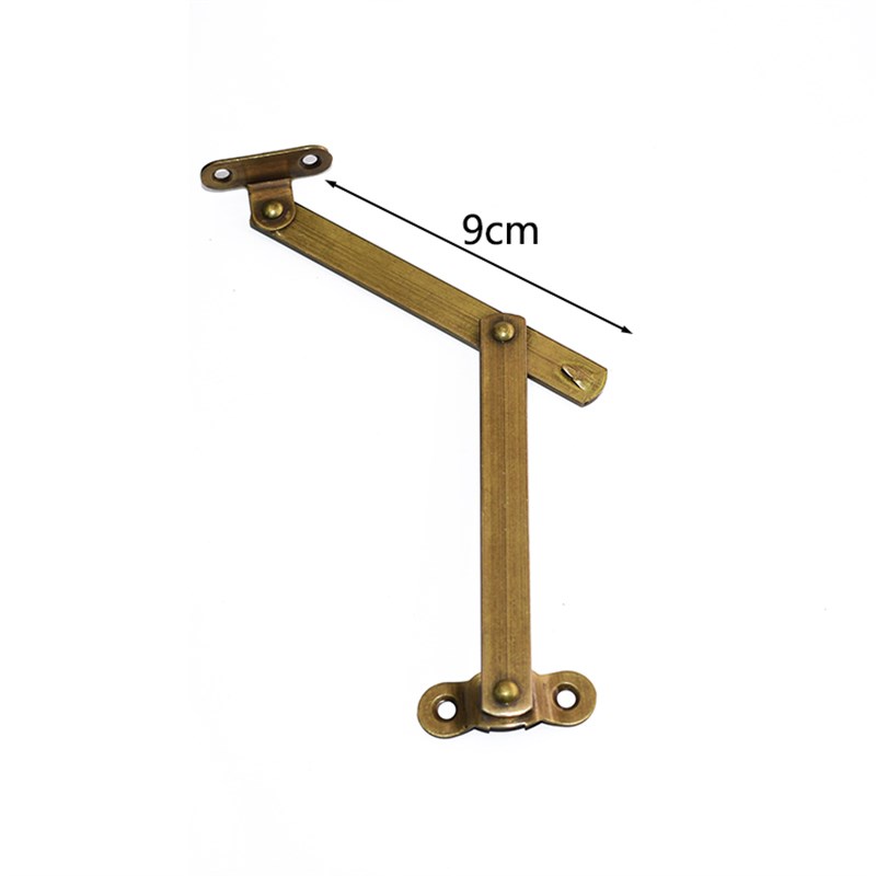 中式仿古实木盒子纯铜支架樟木箱首饰盒黄铜支撑R撑杆老式箱子五