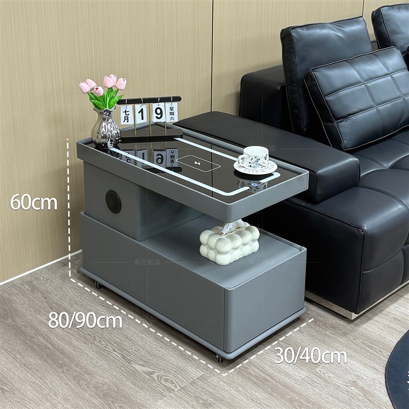 可移动茶几小户型现代简约边x柜轻奢客厅意式极简新款沙发边几推