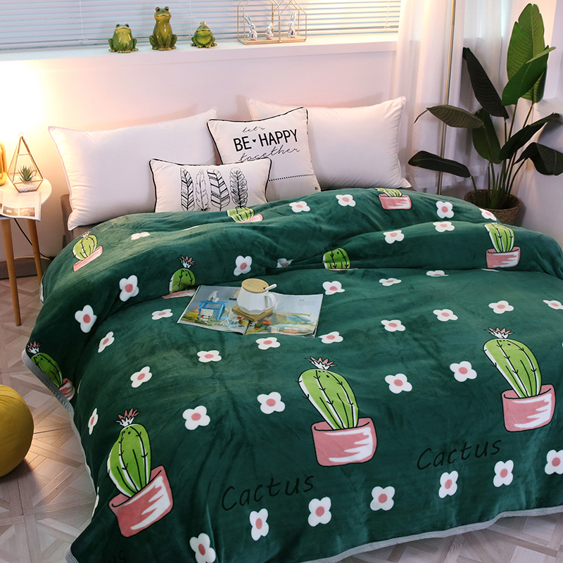 珊瑚绒毯子铺床加j绒床单人宿舍办公室午睡毯法兰绒小毛毯加厚冬