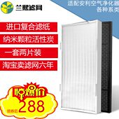 适配安利空气净化器微粒HEPA中置活性炭气味过滤网逸新101076 包邮