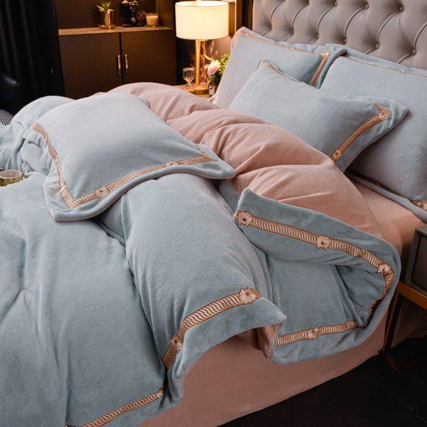 高端婴儿绒四件套冬季加厚双面绒被套珊瑚绒法兰绒牛奶绒床上用品,床上用品,酒店床品套件,淘宝优惠券,粉丝福利购,淘宝优惠卷