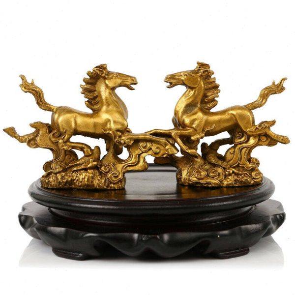 纯铜财马盈门摆件马踏飞燕工艺品摆件送证书