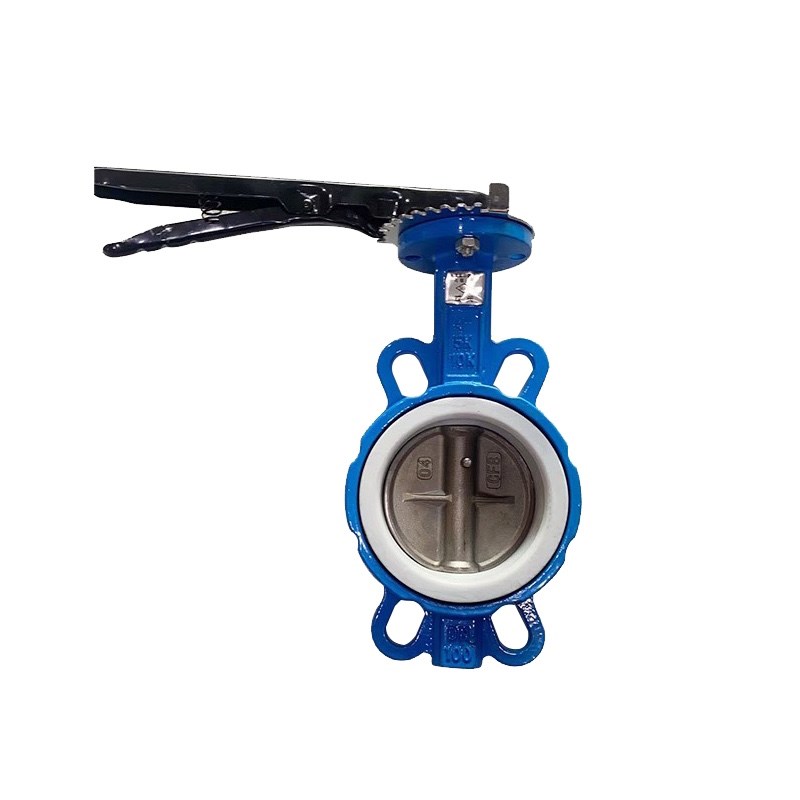 D71X-16Q手柄对夹铸铁蝶阀手动碟阀DN 50 65I 80 100 125 150弘杰