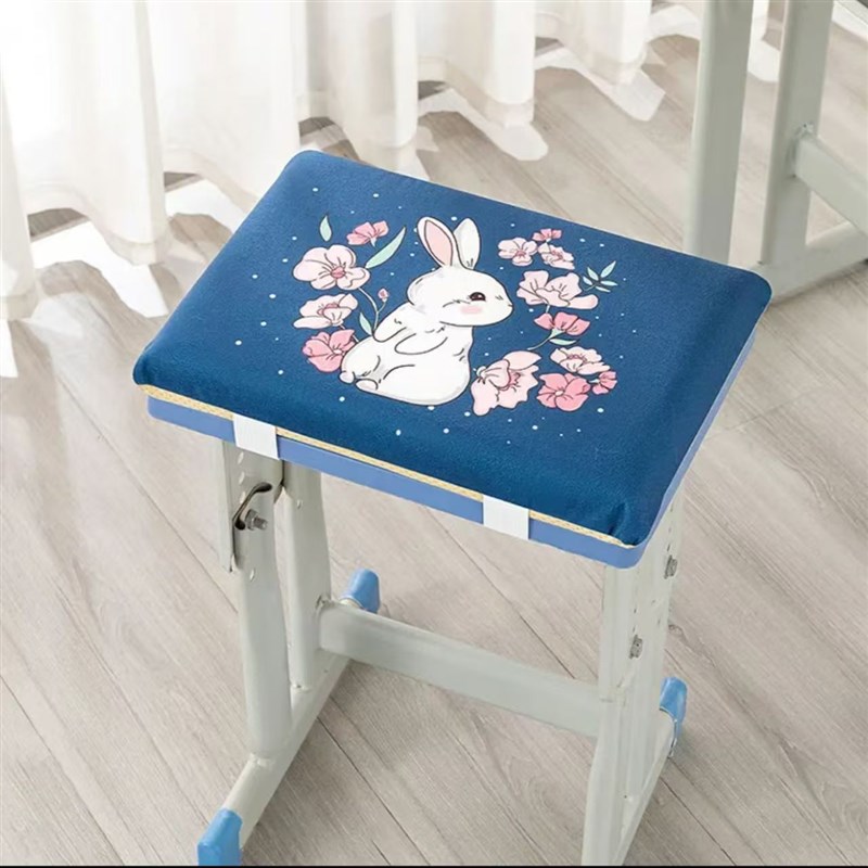 学生坐垫长方形屁股椅垫凳子垫教室E久坐记忆海绵坐垫防滑可爱卡