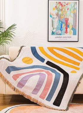 现代简约波洛克沙发毯披毯保暖毯客厅办公室多功能沙发巾