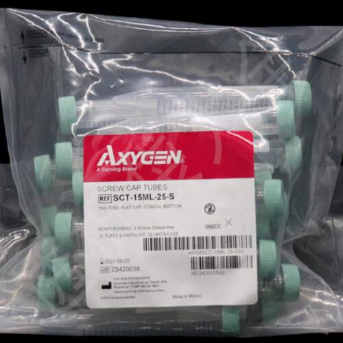 爱思进Axygen 15ml 50ml锥底螺口带盖离心管灭菌 SCT-15ML-25-S