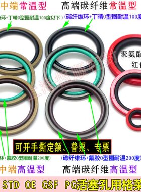 孔用格莱圈STD/OE/PG/BSF/GSF1000/1050/1060/1070*9.5/13.8四氟