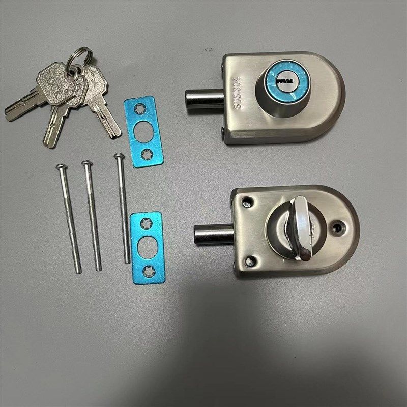 有框门地锁木门地插锁不锈钢玻璃门地锁带框单开门锁包框门地插锁