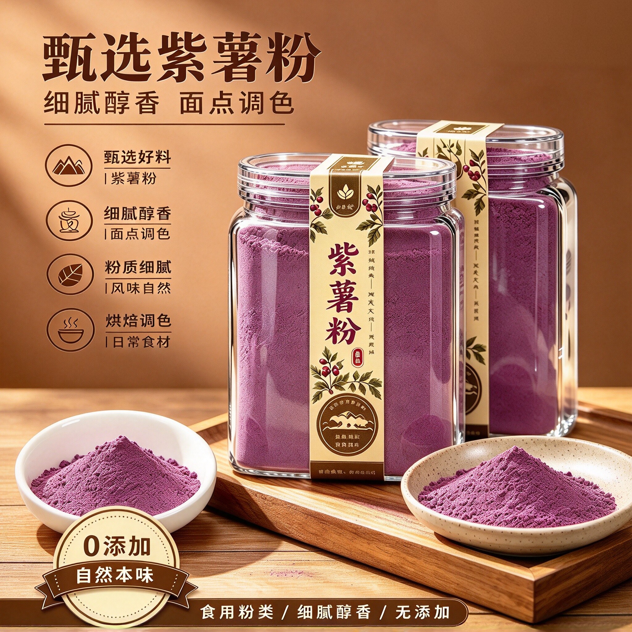 纯紫薯粉天然食用色素烘焙代餐