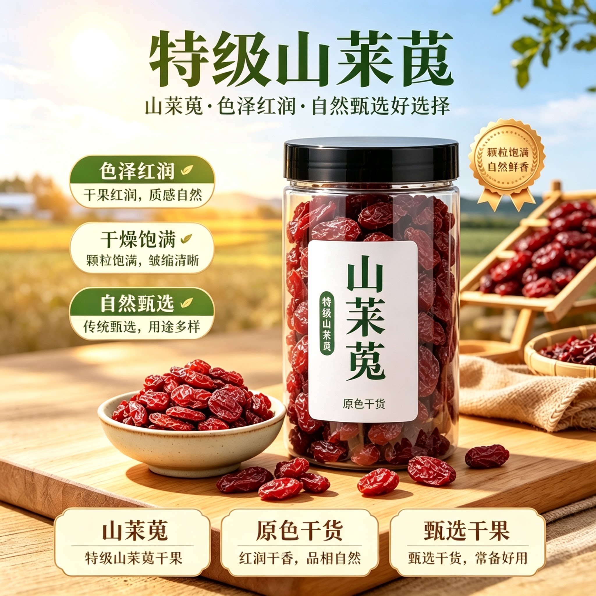 野生山茱萸肉泡茶正品功效