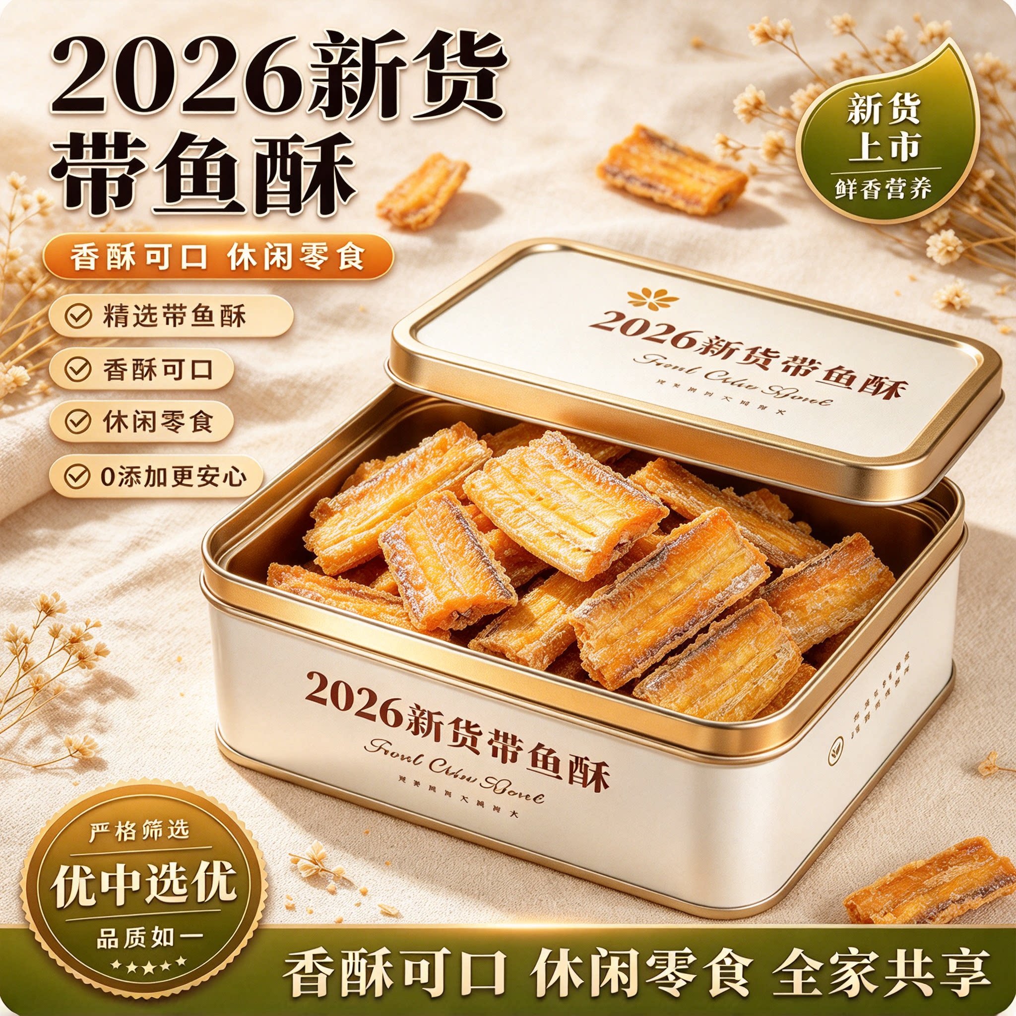 深海带鱼酥香酥脆即食下酒菜