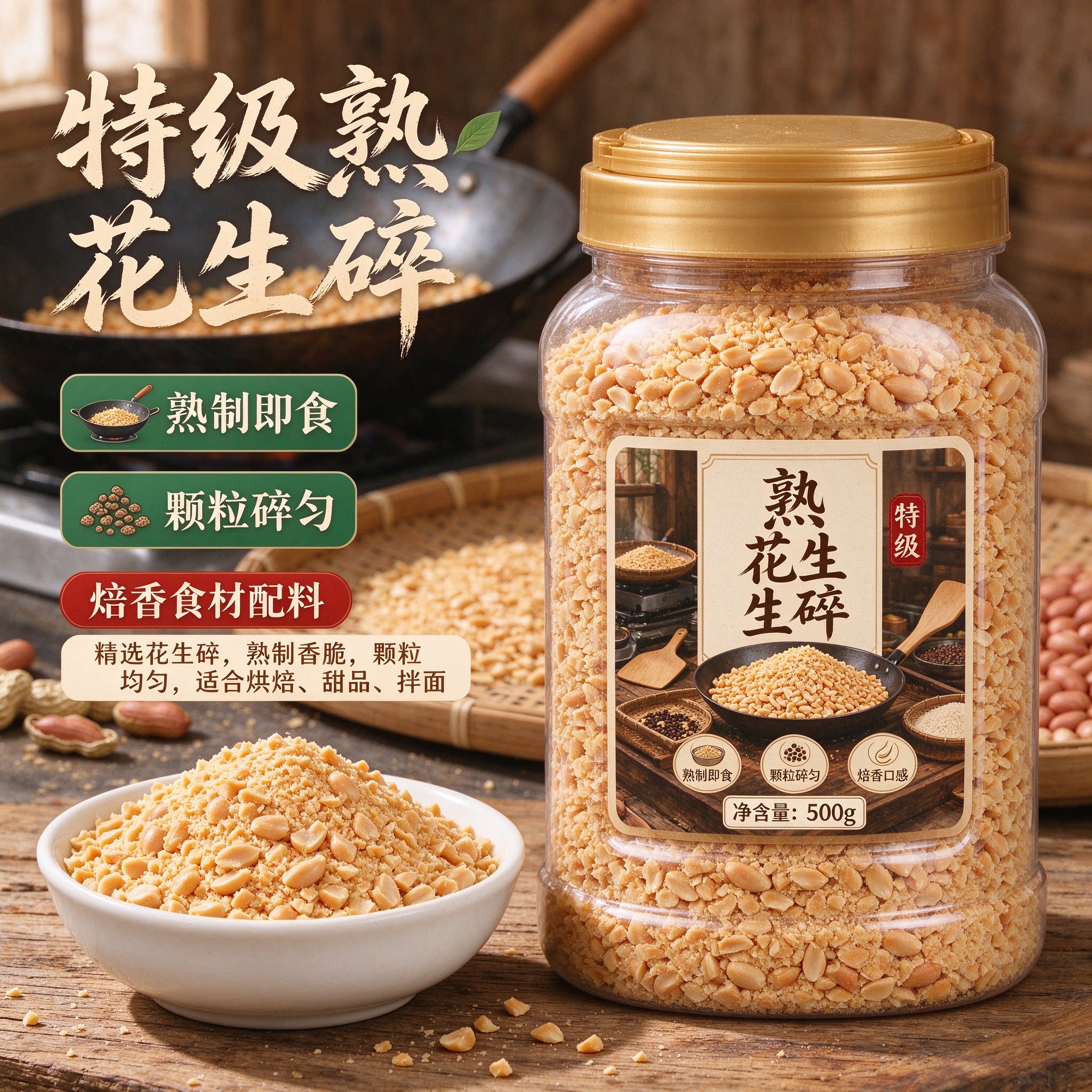 熟花生碎粒火锅冰粉烘焙原料