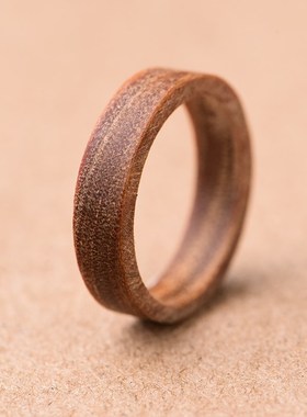 木质戒指绿檀紫檀情侣款s对戒指民族风创意手工定制可刻字指环男