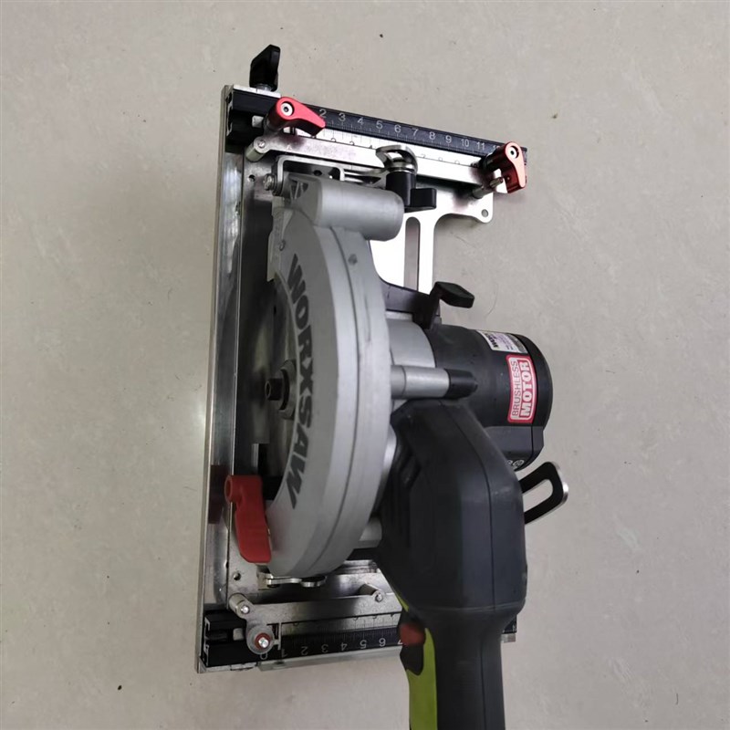 【新款】第八代一秒定尺靠山底板切割机锂L电锯云石机底板专利产