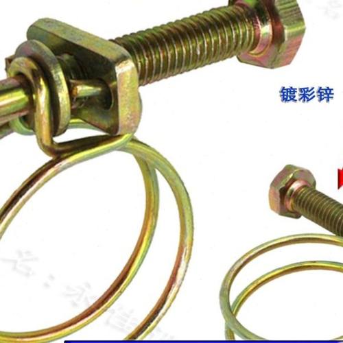 双钢丝喉箍橡胶管塑料软管油管抱箍管夹水管紧固圈卡箍强力钢丝箍