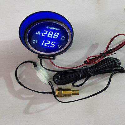 汽车水温表电压表12v24v车用电压组合通用表高精度电子数显数字表
