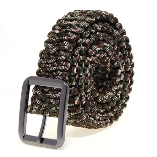 战狼2户外军规550伞绳腰带 战术求生7芯伞绳皮带 长度1米2手工编