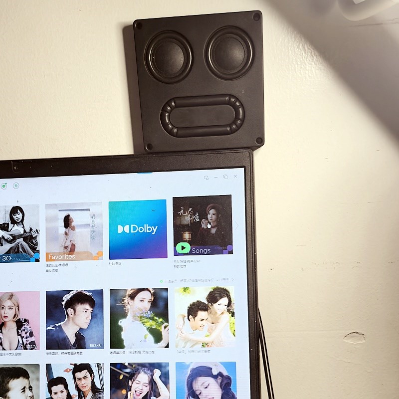 大嘴USB音响免驱10W磁吸薄方块人脸形机器人喇叭台式笔记本树莓派