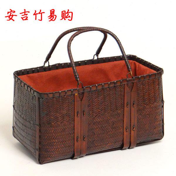 包 纯手工竹编 复古精编茶具收纳包方竹包香道收纳盒包 防水包