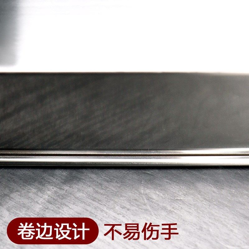 不锈钢蒸糕盘阿胶盘方形冷却定型模具烘焙盘带盖平底方盒直角托盘