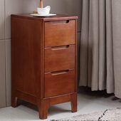 全实木三抽超窄迷你小型床头柜小简约现代床边储物夹缝收纳斗柜子