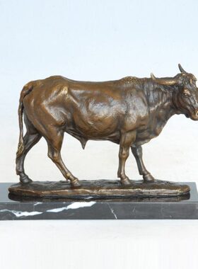 铜雕AL20F母牛客厅摆件办公室家居酒店软装饰品动物工艺礼品包邮