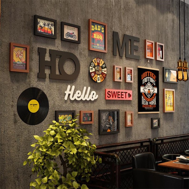 清吧装饰品墙面挂件工p业风烧烤饭店壁挂发廊咖啡店墙上复古挂饰