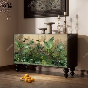 法式复古绿野仙踪六斗柜储物格A梳妆台搭台客厅玄关装饰柜餐边柜