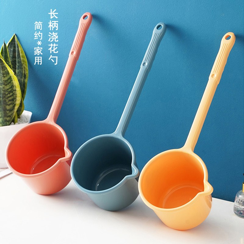 长柄浇花勺e水瓢塑料加厚水勺家用菜园浇菜勺子厨房长把瓢浇花神