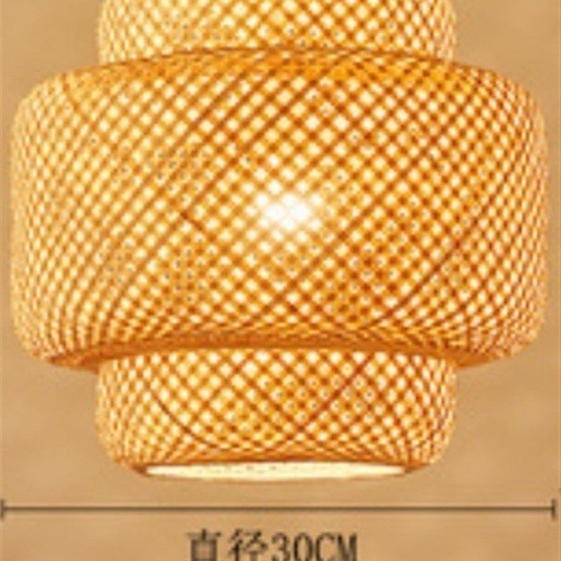 藤编吊灯东南亚禅意n餐厅酒店竹艺茶室灯复古创意个性民宿竹编灯