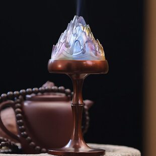 篆炉多用琉璃家用室内香小摆件香炉博香薰炉黄铜山创意客厅纯茶桌