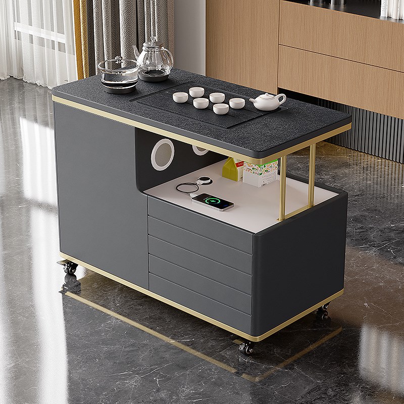 移动茶台家用小茶车茶桌烧水v壶一体全自动功夫茶几客厅阳台茶水