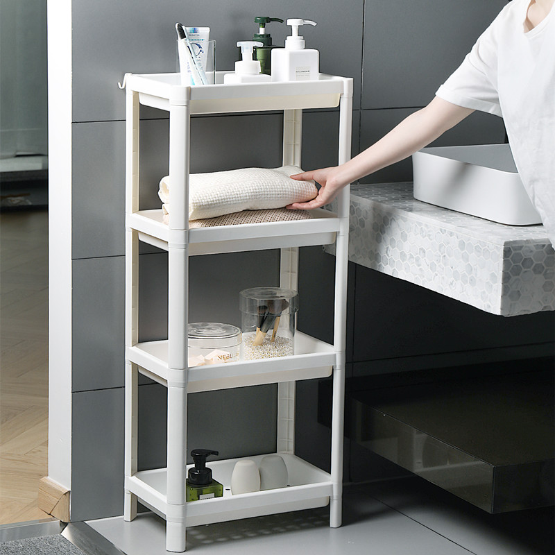 浴室置物架子化妆室脸盆洗漱台厕所塑料储物O收纳洗脸三角落地盆