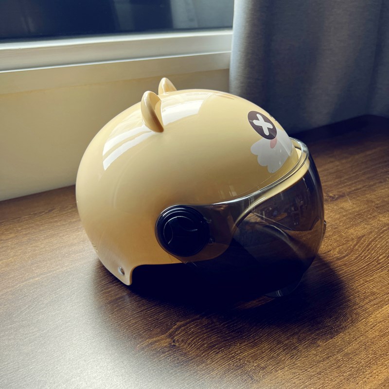 卡通儿童电动车头盔夏季滑板车安全帽平衡车可爱猫咪半盔男女孩