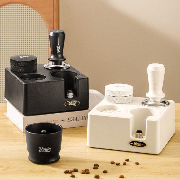 Bincoo意式咖啡机配件布粉器压粉锤手柄填压咖啡粉底座工具收纳台