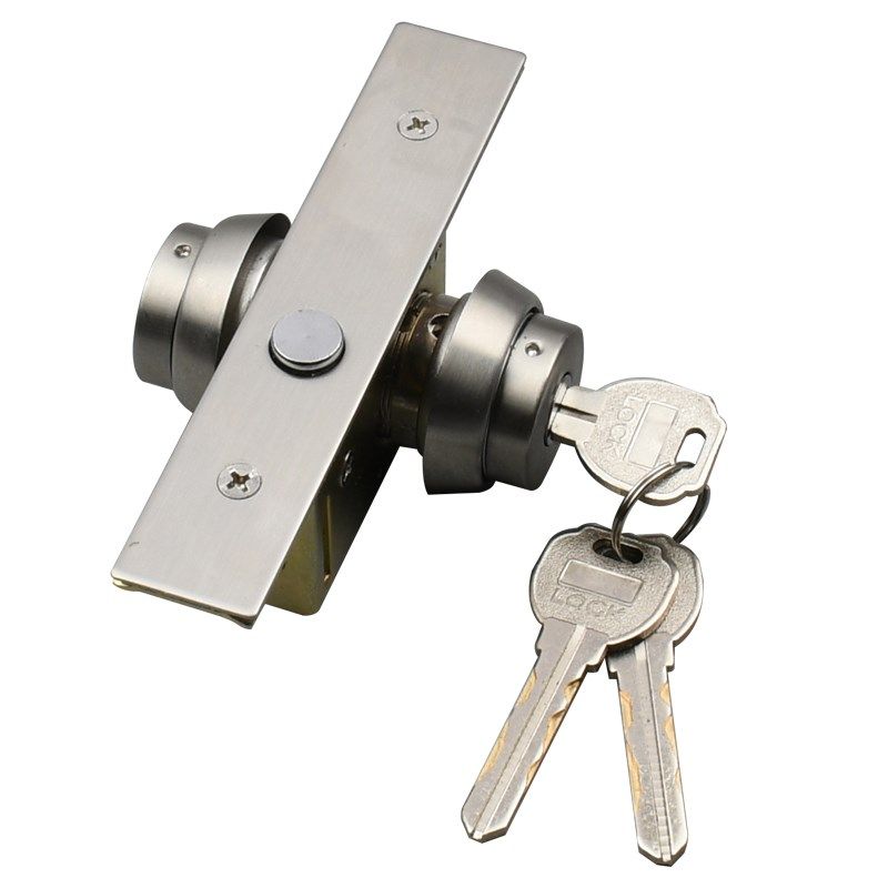 有框门锁铝合金门锁玻璃不锈钢框地锁单头双头断桥铝材隐形落地锁