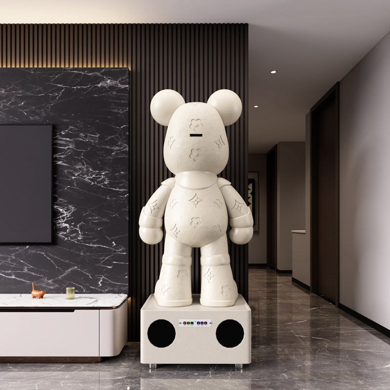 2025新款暴力熊大型落地客厅电视柜旁摆件乔迁送礼轻奢K歌音箱