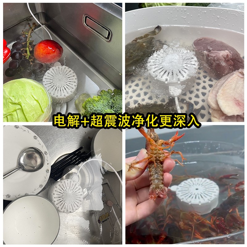 果蔬清洗超声波清洗机家用洗菜机厨房洗菜神器水果蔬菜消毒净化器
